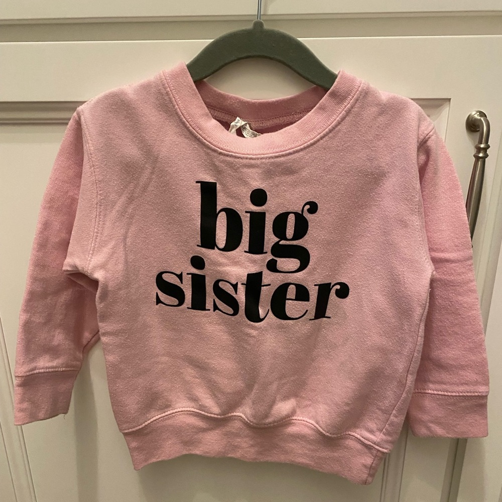 3T pink “big sister” sweatshirt